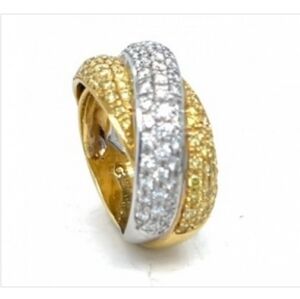 18K Greg Ruth Signed Diamond Cross Over